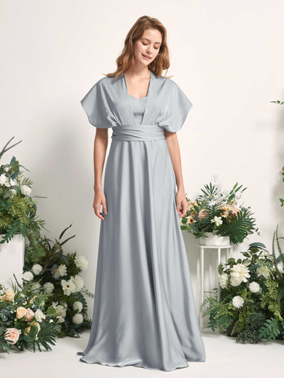 Carlyna Robe trapèze col cœur longueur ras du sol demoiselle d'honneur Bleu Bébé #couleur_bleu-b-b