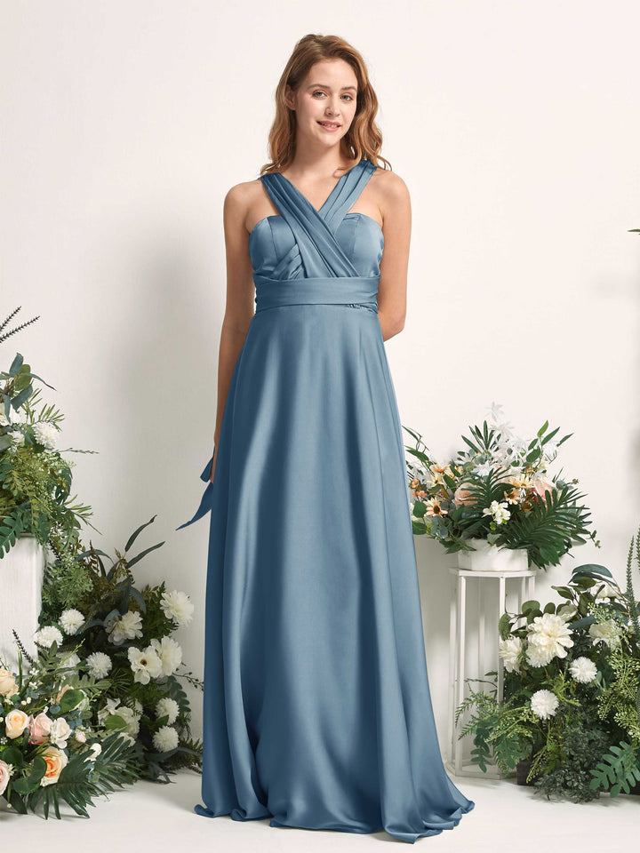 Carlyna Robe trapèze col cœur longueur ras du sol demoiselle d&
