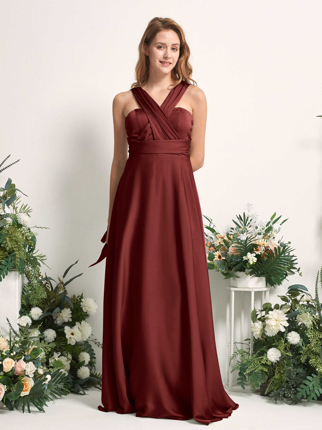 Carlyna Robe trapèze col cœur longueur ras du sol demoiselle d&