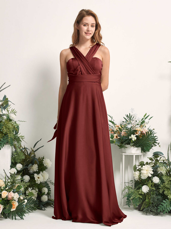 Carlyna Robe trapèze col cœur longueur ras du sol demoiselle d&