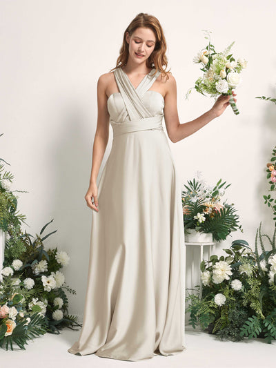 Carlyna Robe trapèze col cœur longueur ras du sol demoiselle d'honneur Champagne #couleur_champagne