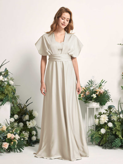 Carlyna Robe trapèze col cœur longueur ras du sol demoiselle d'honneur Champagne #couleur_champagne