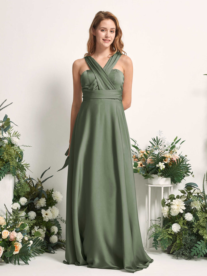 Carlyna Robe trapèze col cœur longueur ras du sol demoiselle d&