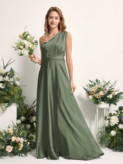 Carlyna Robe trapèze col cœur longueur ras du sol demoiselle d'honneur Olive #couleur_olive