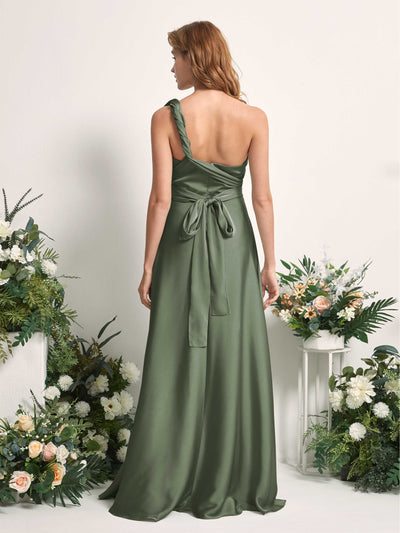 Carlyna Robe trapèze col cœur longueur ras du sol demoiselle d'honneur Olive #couleur_olive