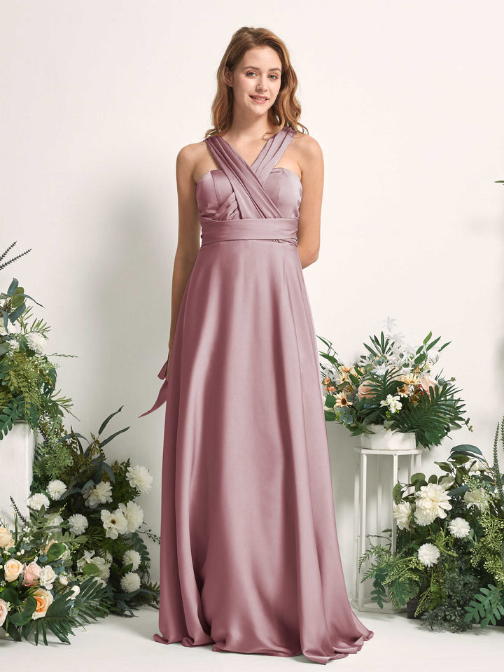 Carlyna Robe trapèze col cœur longueur ras du sol demoiselle d&