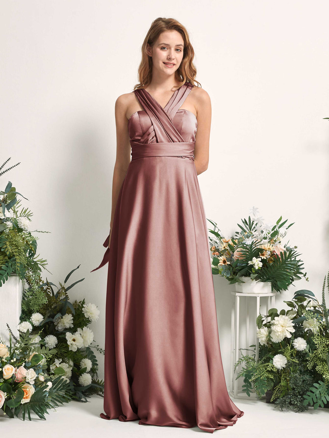 Carlyna Robe trapèze col cœur longueur ras du sol demoiselle d&