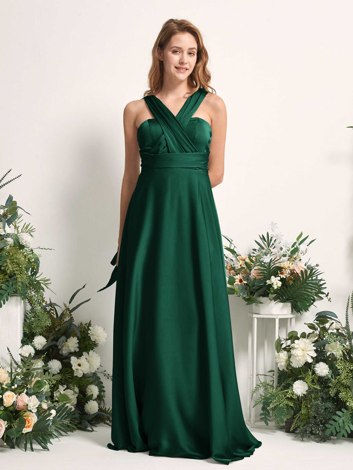Carlyna Robe trapèze col cœur longueur ras du sol demoiselle d&
