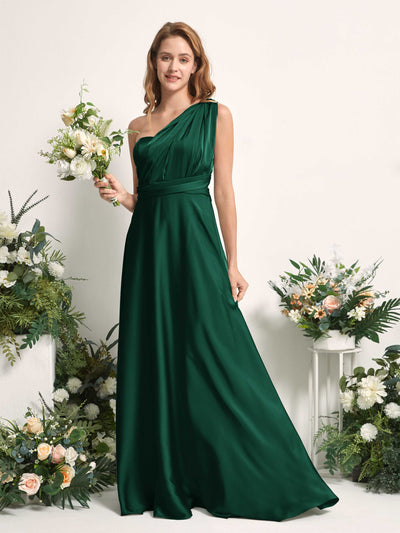 Carlyna Robe trapèze col cœur longueur ras du sol demoiselle d'honneur Vert Chasseur #couleur_vert-chasseur