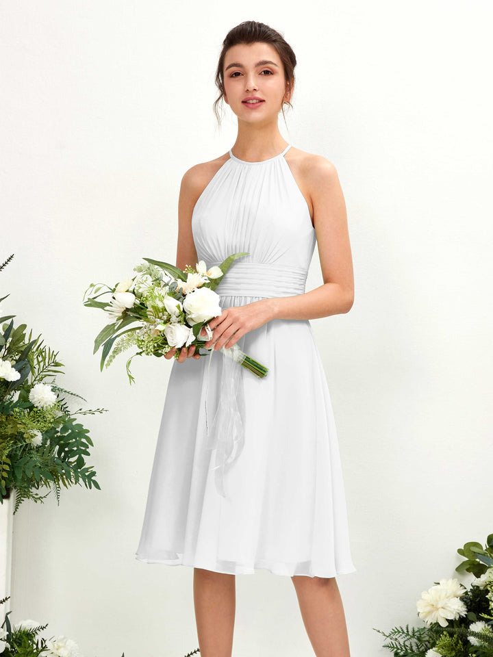 Carlyna Robe trapèze col rond longueur genou mousseline demoiselle d&