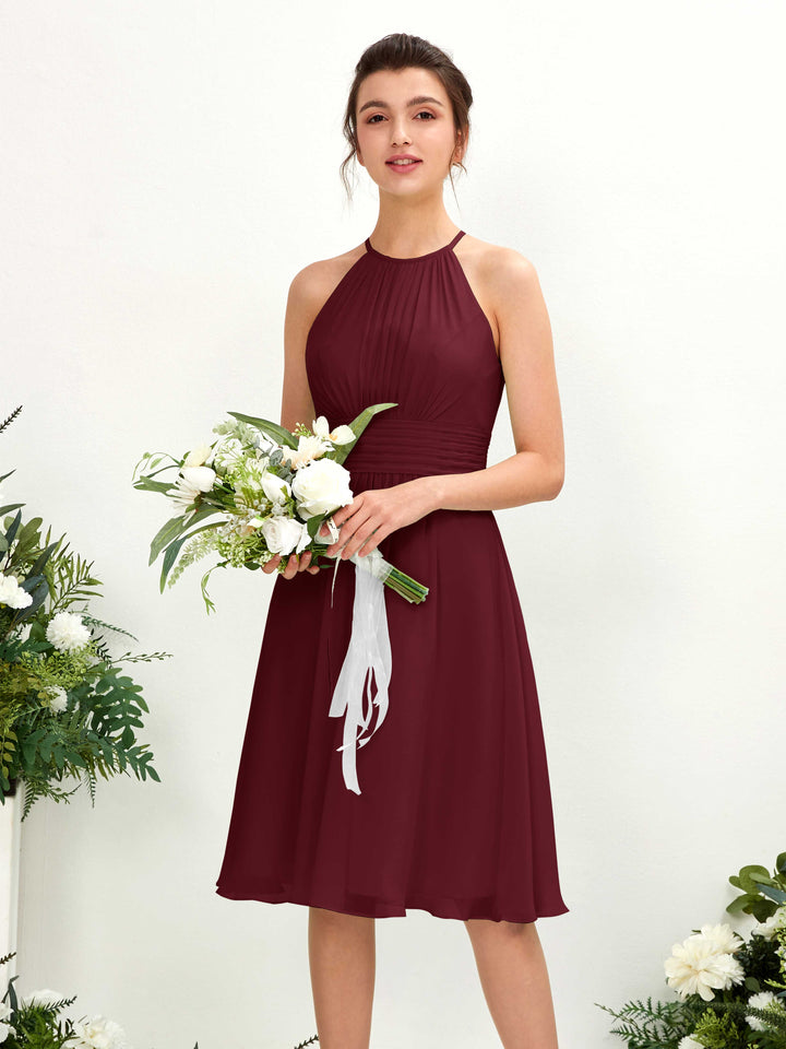 Carlyna Robe trapèze col rond longueur genou mousseline demoiselle d&