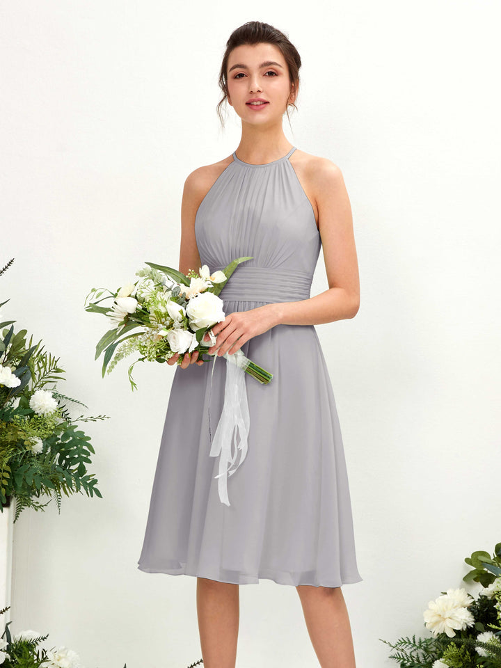 Carlyna Robe trapèze col rond longueur genou mousseline demoiselle d&