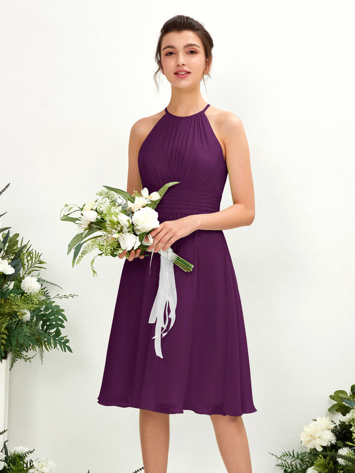 Carlyna Robe trapèze col rond longueur genou mousseline demoiselle d&