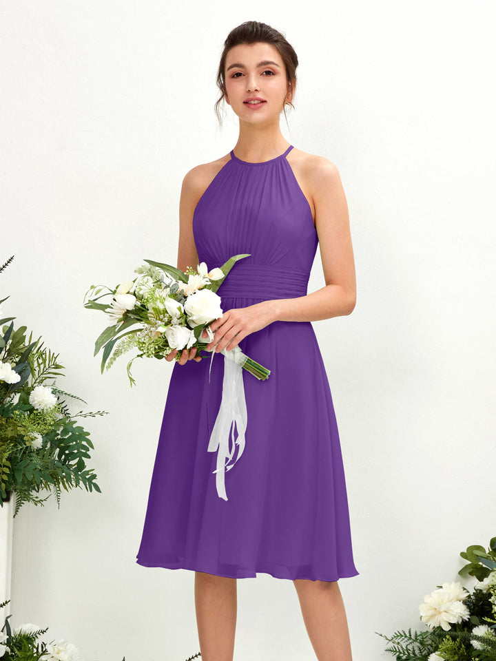 Carlyna Robe trapèze col rond longueur genou mousseline demoiselle d&