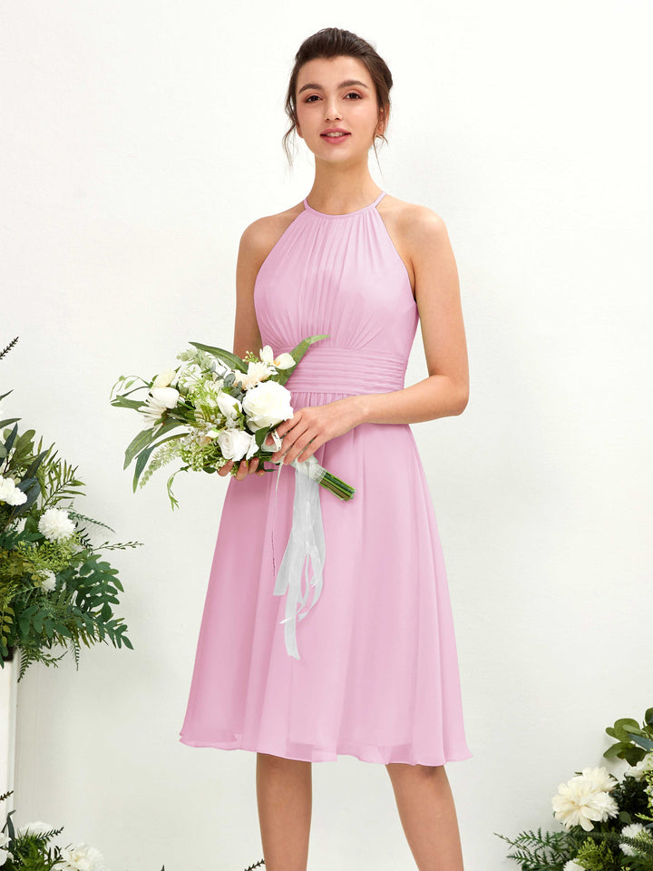 Carlyna Robe trapèze col rond longueur genou mousseline demoiselle d&