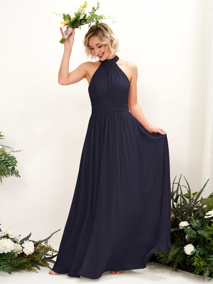 Carlyna Robe Trapèze Col Rond Longueur Ras du Sol Demoiselle d&