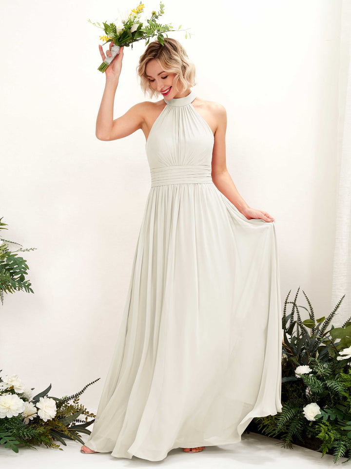 Carlyna Robe Trapèze Col Rond Longueur Ras du Sol Demoiselle d&