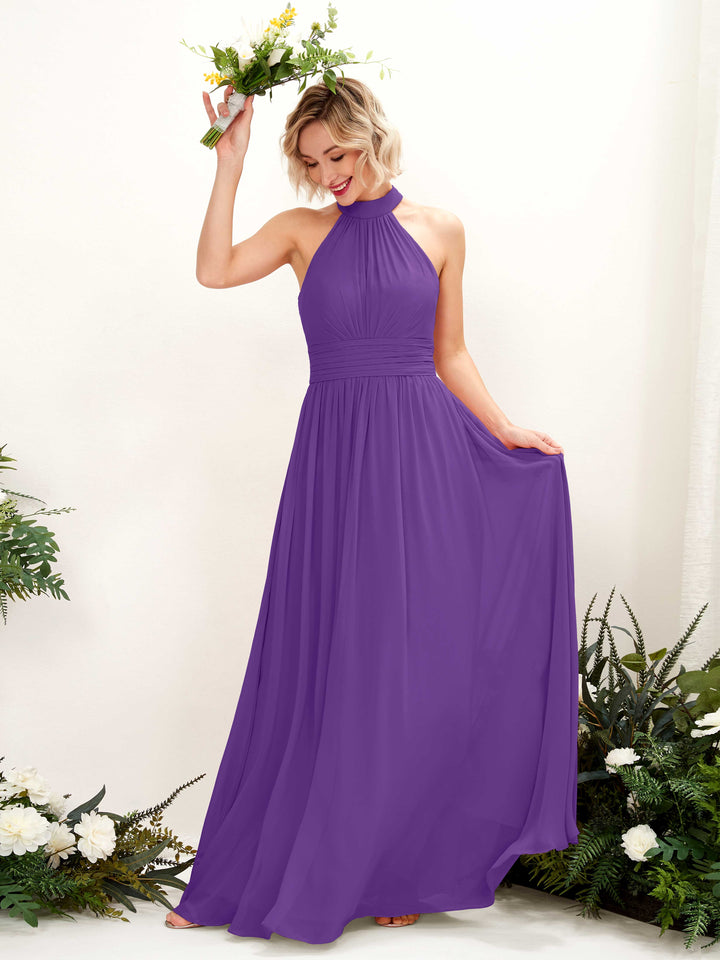 Carlyna Robe Trapèze Col Rond Longueur Ras du Sol Demoiselle d&