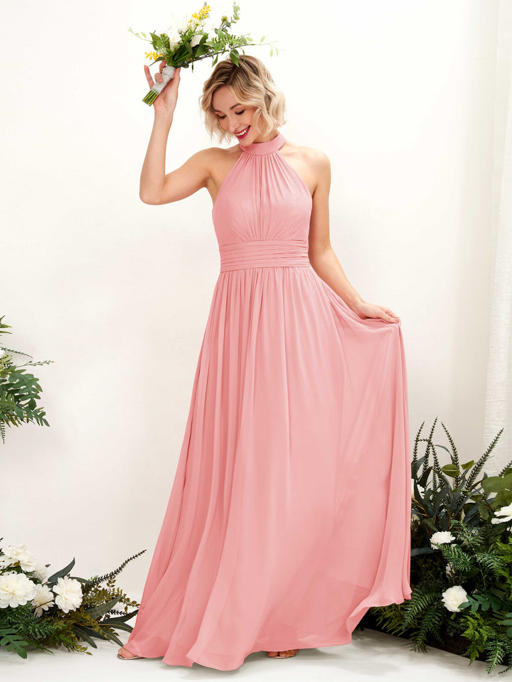 Carlyna Robe Trapèze Col Rond Longueur Ras du Sol Demoiselle d&