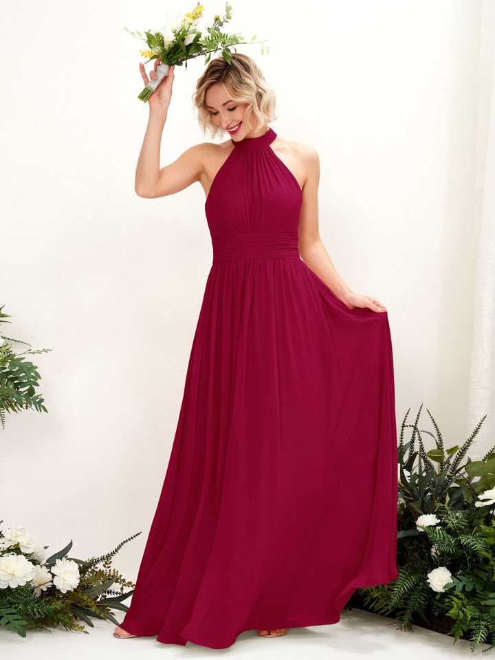 Carlyna Robe Trapèze Col Rond Longueur Ras du Sol Demoiselle d&