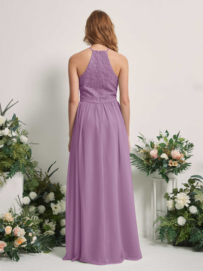 Carlyna Robe trapèze col rond longueur ras du sol robes de demoiselle d'honneur Brume Orchidée #couleur_brume-orchid-e
