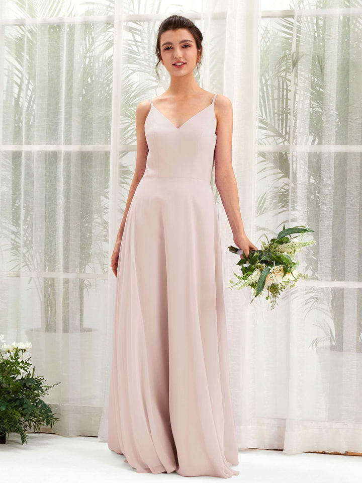Carlyna Robe trapèze col V bretelles spaghetti robe demoiselle d&