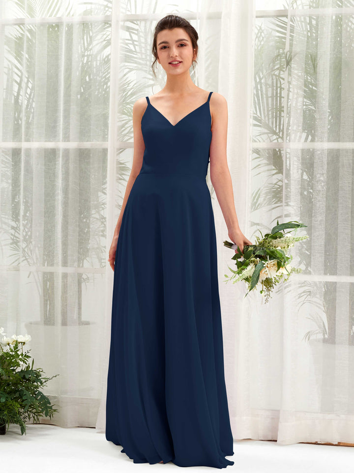 Carlyna Robe trapèze col V bretelles spaghetti robe demoiselle d&