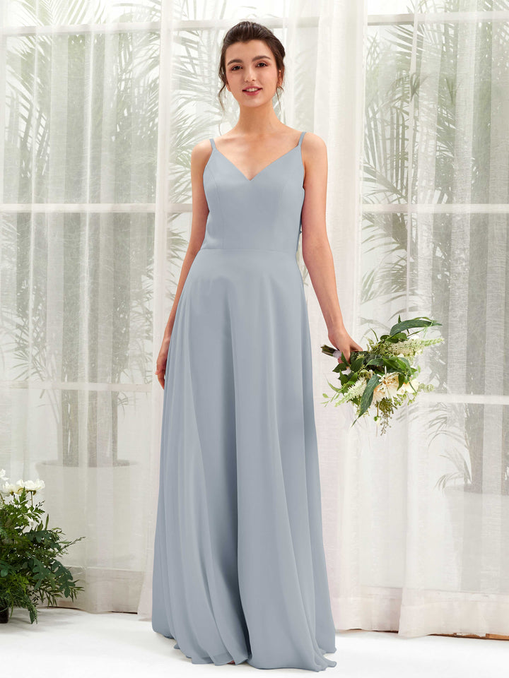 Carlyna Robe trapèze col V bretelles spaghetti robe demoiselle d&