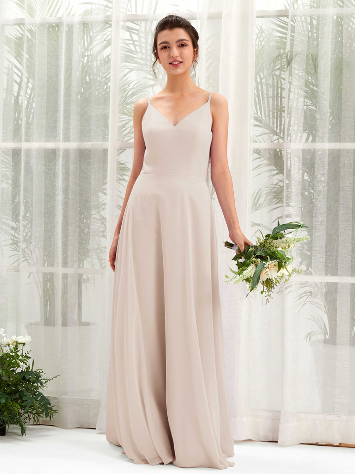 Carlyna Robe trapèze col V bretelles spaghetti robe demoiselle d&