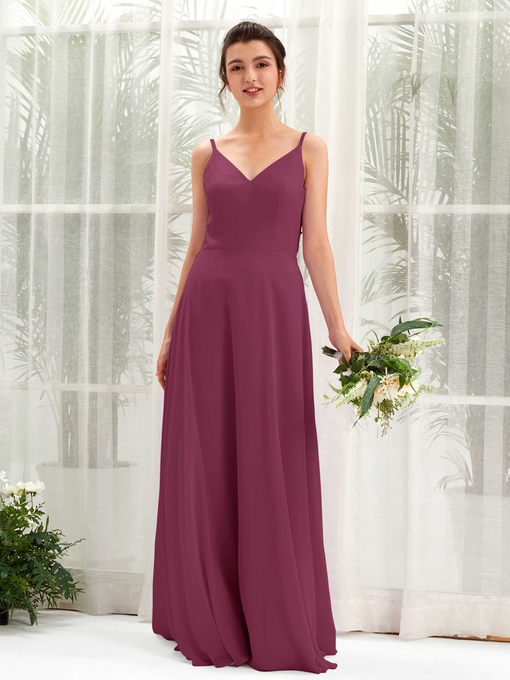 Carlyna Robe trapèze col V bretelles spaghetti robe demoiselle d&