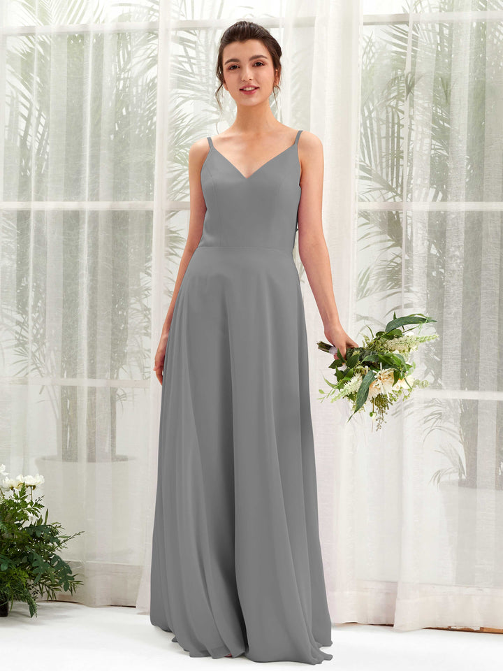 Carlyna Robe trapèze col V bretelles spaghetti robe demoiselle d&