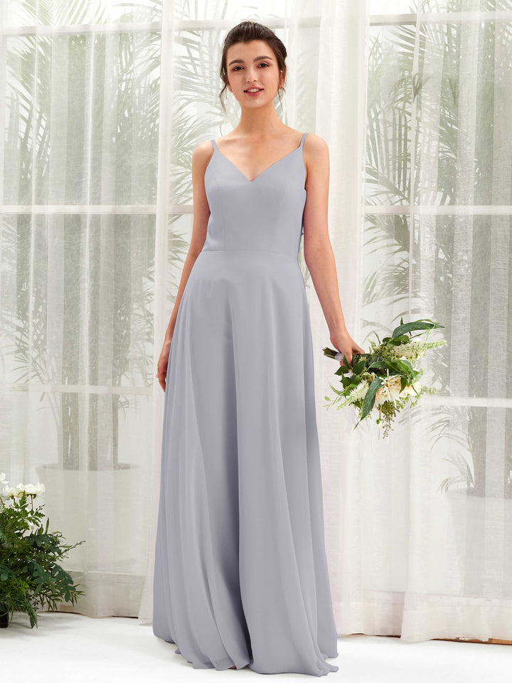 Carlyna Robe trapèze col V bretelles spaghetti robe demoiselle d&