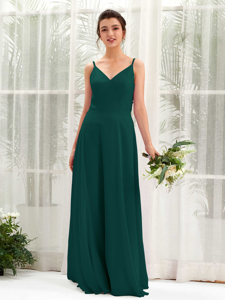 Carlyna Robe trapèze col V bretelles spaghetti robe demoiselle d&