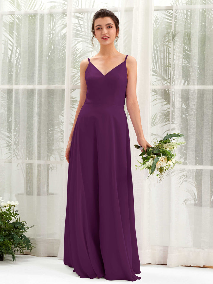 Carlyna Robe trapèze col V bretelles spaghetti robe demoiselle d&