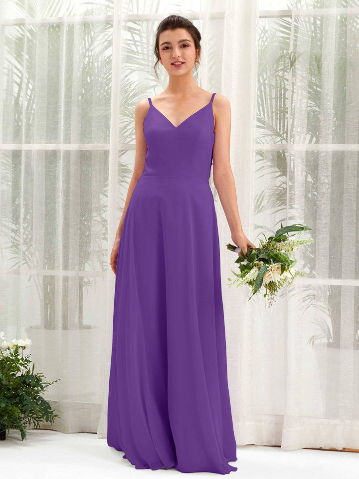 Carlyna Robe trapèze col V bretelles spaghetti robe demoiselle d&