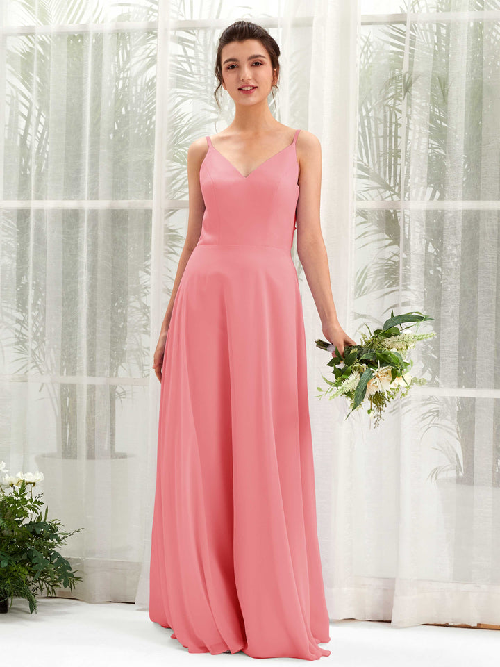 Carlyna Robe trapèze col V bretelles spaghetti robe demoiselle d&