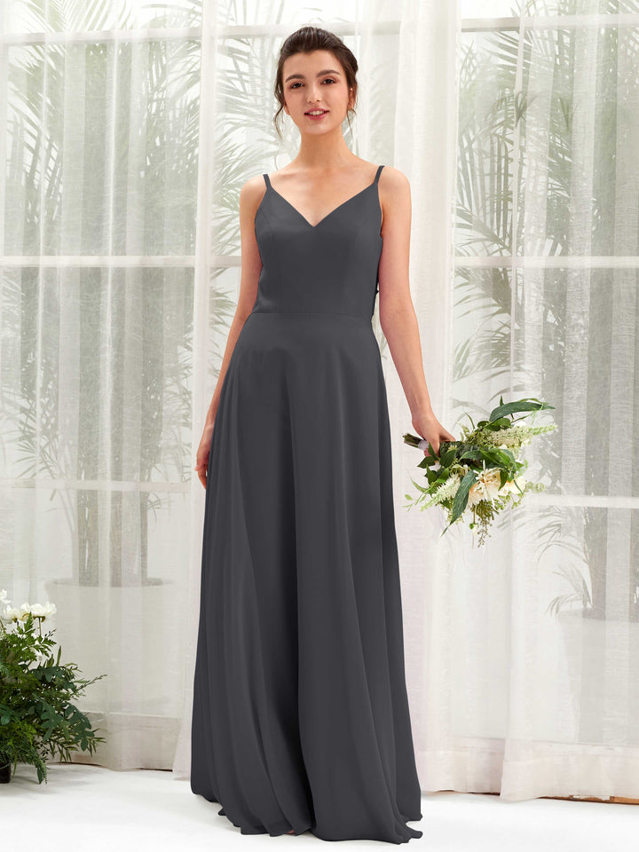 Carlyna Robe trapèze col V bretelles spaghetti robe demoiselle d&