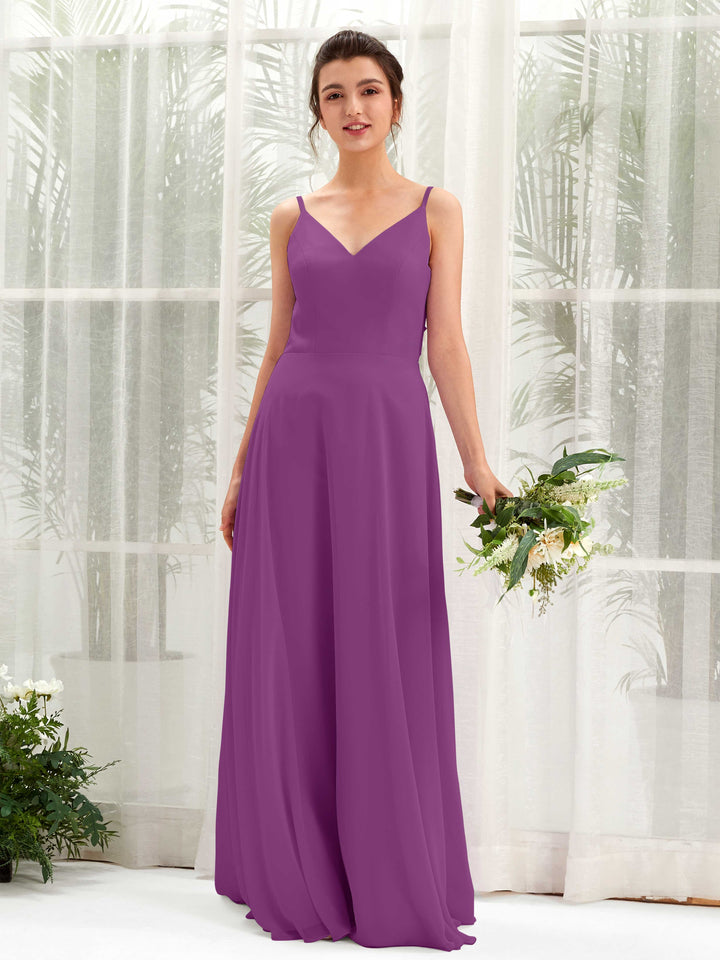 Carlyna Robe trapèze col V bretelles spaghetti robe demoiselle d&