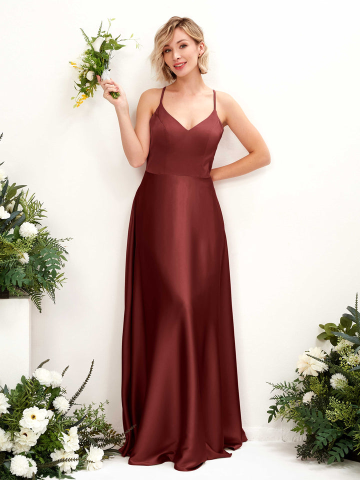 Carlyna Robe Trapèze Col V Longueur ras du sol Demoiselle d&