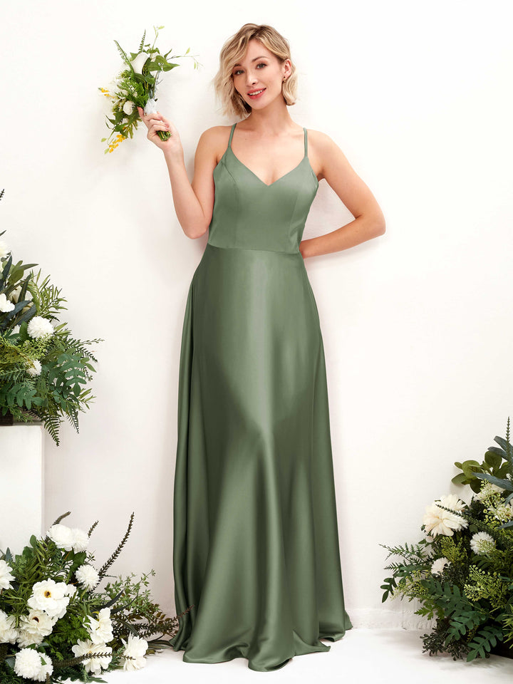 Carlyna Robe Trapèze Col V Longueur ras du sol Demoiselle d&