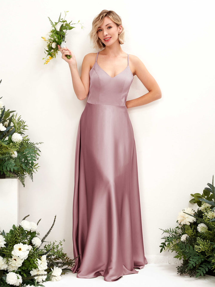 Carlyna Robe Trapèze Col V Longueur ras du sol Demoiselle d&