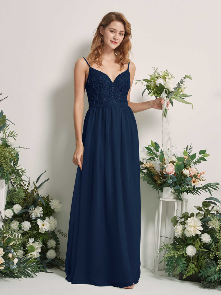 Carlyna Robe Trapèze Col V Longueur ras du sol Froncé Demoiselle d&