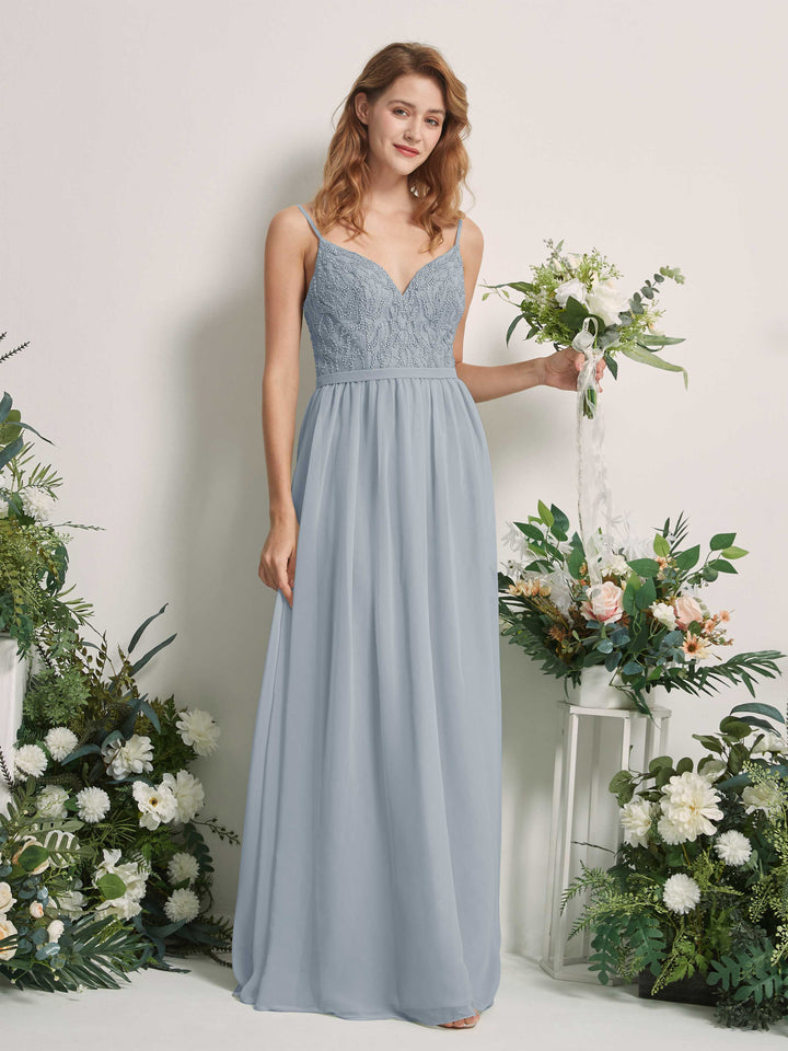 Carlyna Robe Trapèze Col V Longueur ras du sol Froncé Demoiselle d&
