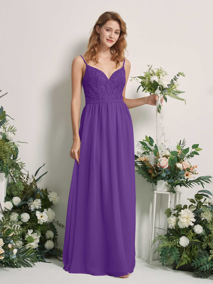 Carlyna Robe Trapèze Col V Longueur ras du sol Froncé Demoiselle d&