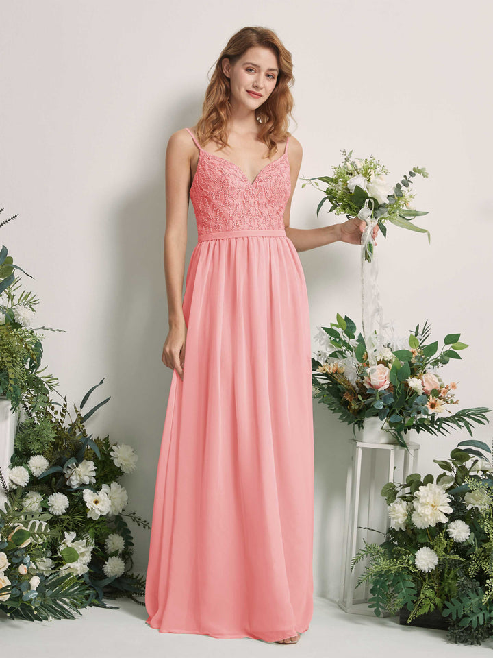 Carlyna Robe Trapèze Col V Longueur ras du sol Froncé Demoiselle d&