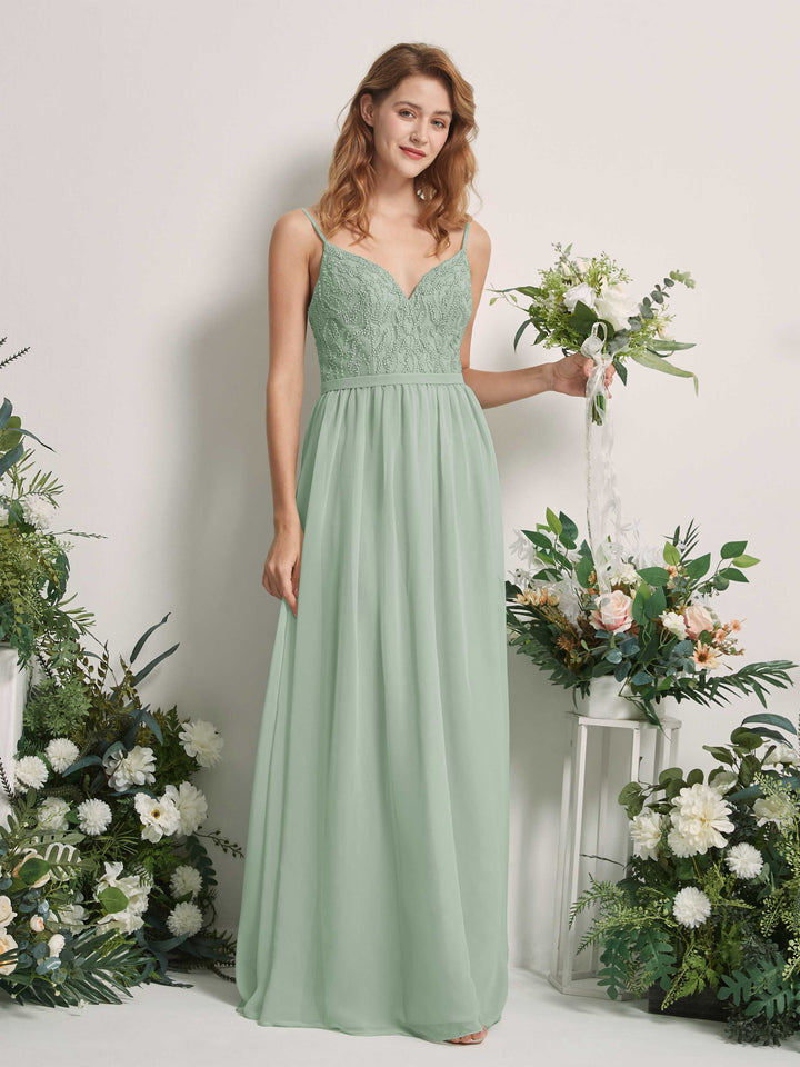 Carlyna Robe Trapèze Col V Longueur ras du sol Froncé Demoiselle d&