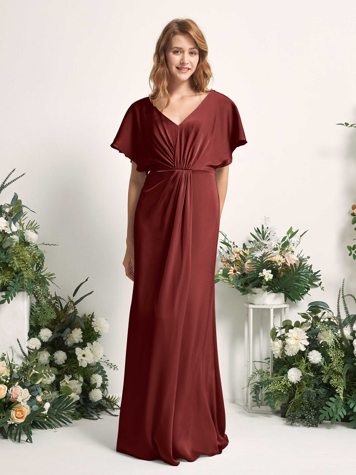 Carlyna Robe trapèze col V manches papillon robe de demoiselle d&