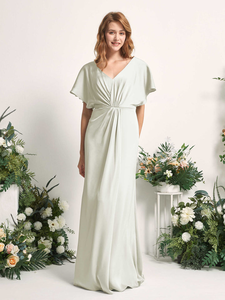 Carlyna Robe trapèze col V manches papillon robe de demoiselle d&