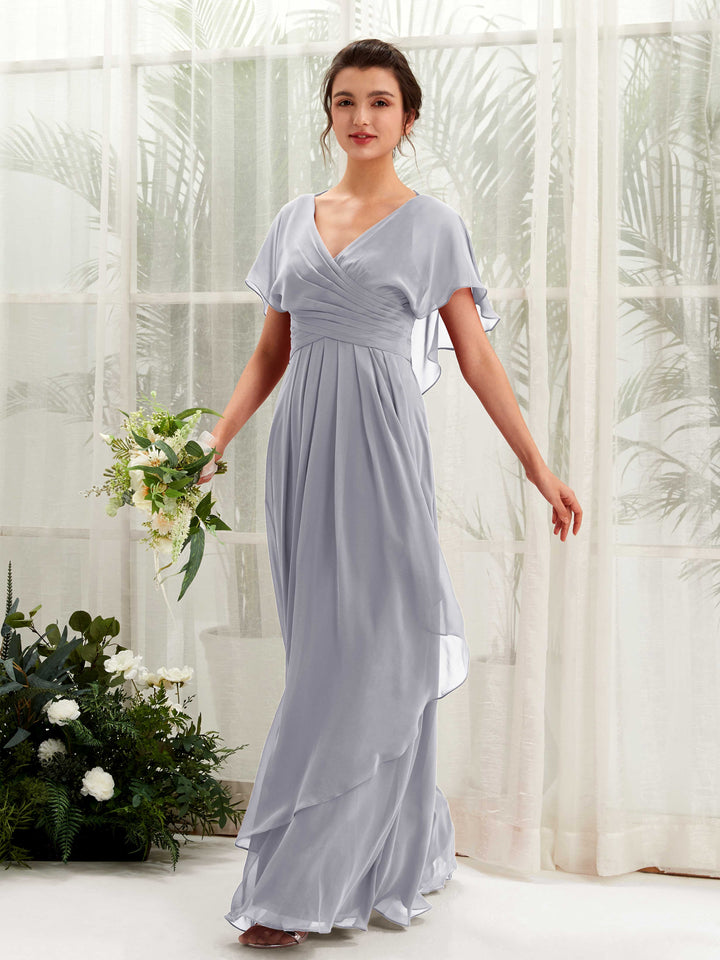 Carlyna Robe trapèze col V manches papillon robes de demoiselle d&