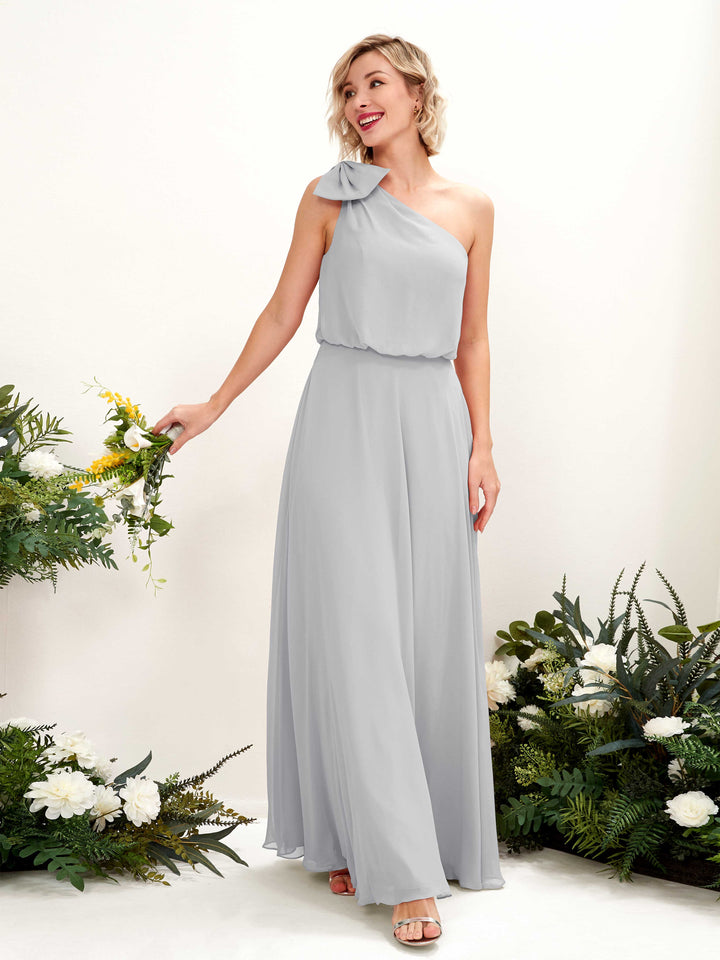 Carlyna Robe trapèze décolleté asymétrique longueur ras du sol demoiselle d&